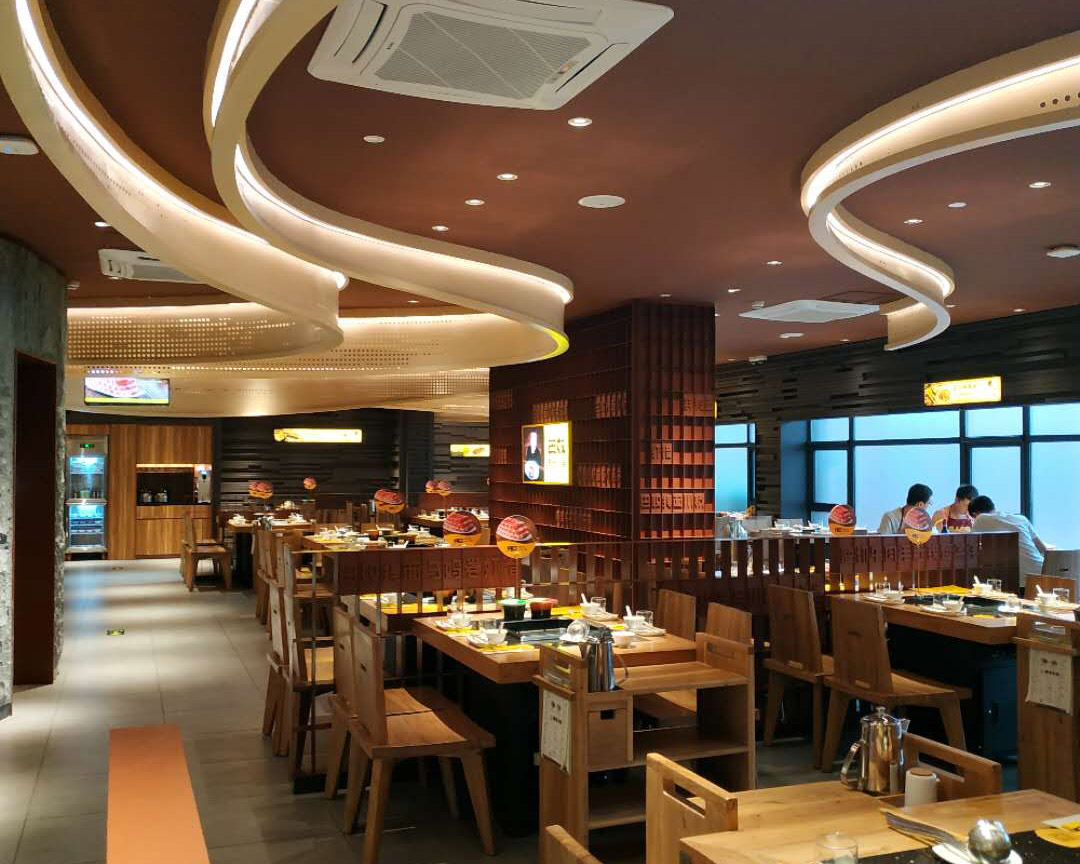 河北邯郸市丛台区环球巴奴毛肚火锅店空调安装工程